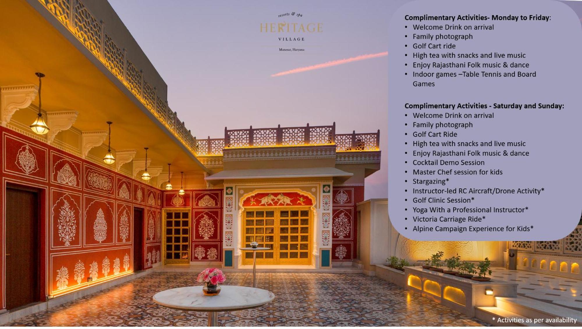 Heritage Village Resort&Spa Manesar-Gurgaon Exterior foto